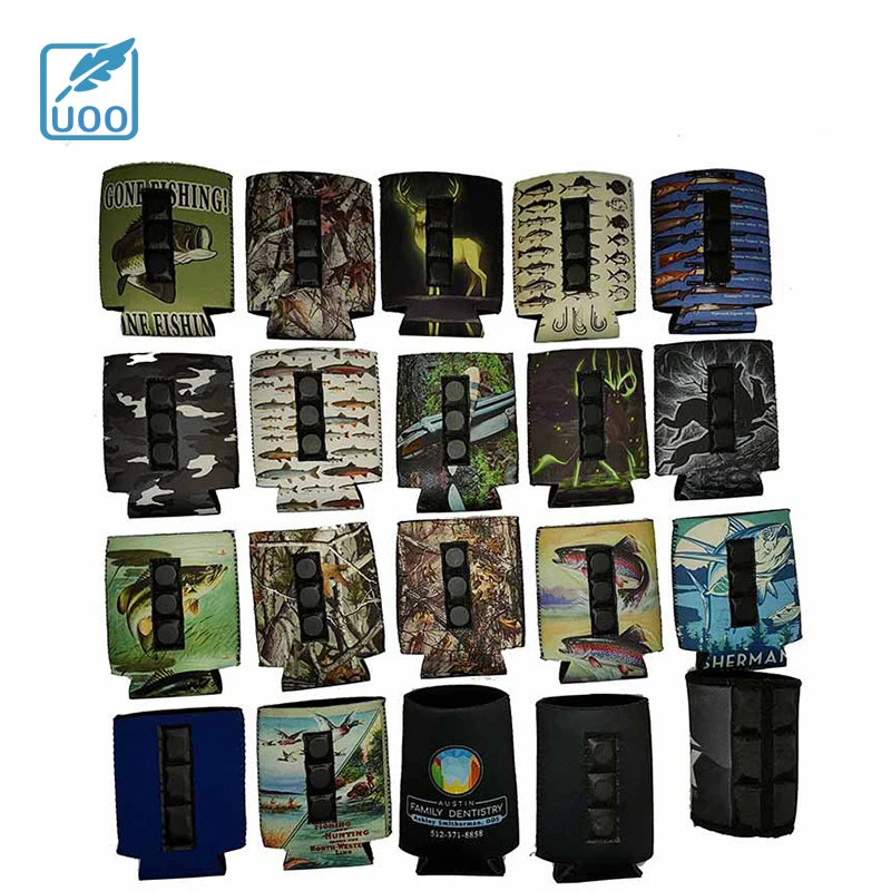 UOO OEM RPET Recycled Neoprene Available 330ml Custom Printing 3 Magnets Various Neoprene Can Cooler Magnetic