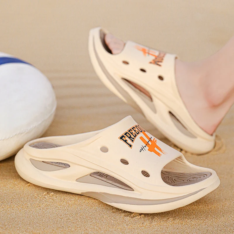 Customize house flats shoes men bathroom slipper EVA casual shoes with big size for wholesale