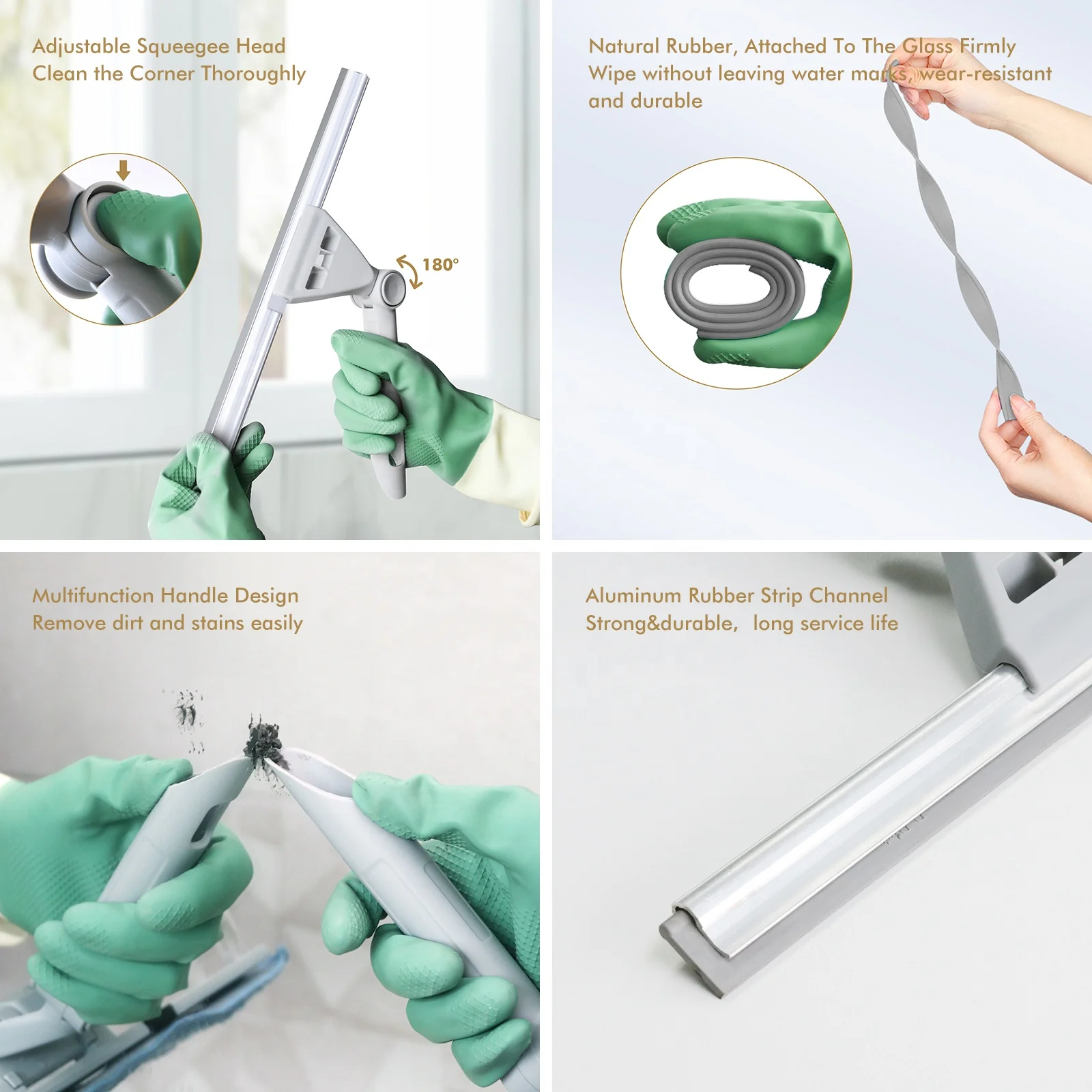 Amazon household cleaning tool ideas bathroom wiper with holder 12 inch rubber shower glass squeegee with hook