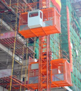 2-тонный строительный подъемник, одиночная клетка пассажирского подъемника