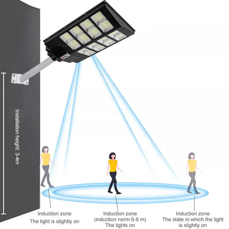 High temperature solar powered street lamp 600w 800w 1000 watt Led Outdoor integrated solar street light with Remote Control