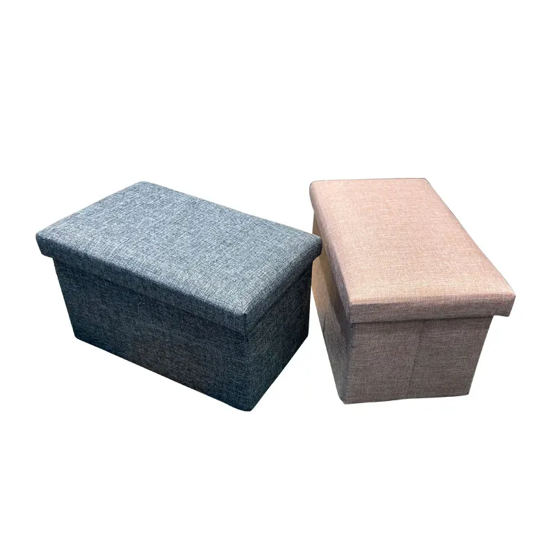 
Cotton and linen multifunctional storage stool storage stool can be used as an adult sofa for shoe stool folding household toy s 