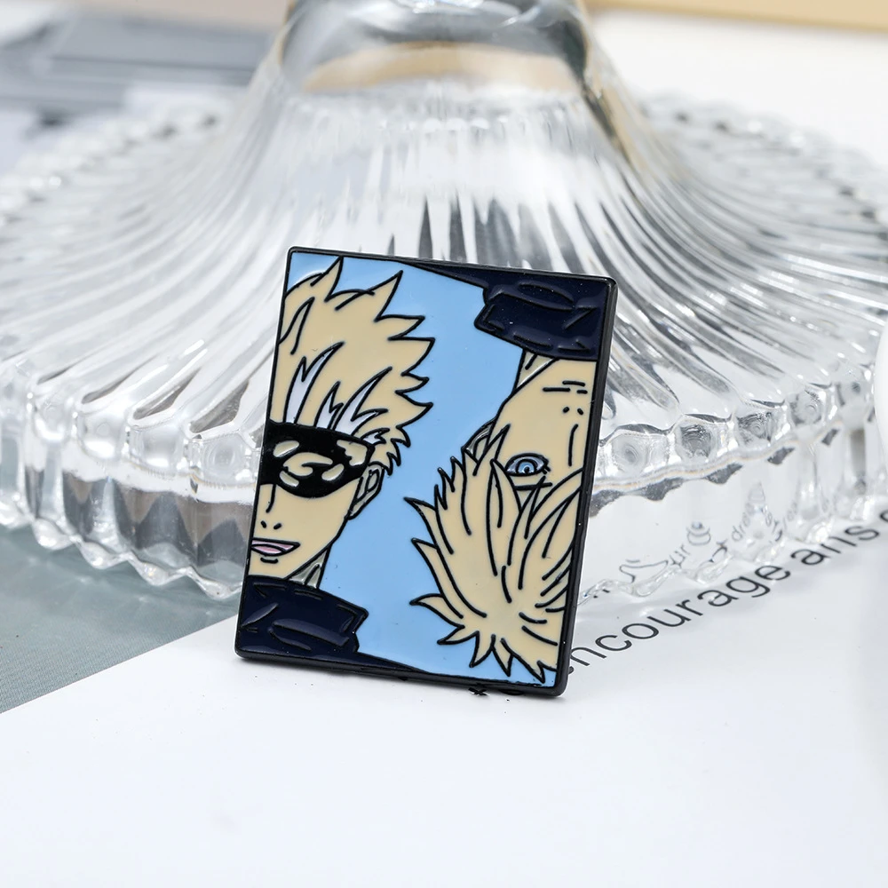 Cosplay 2 Styles Creative Characters Metal Enamel Pins Anime Jujutsu Kaisen Brooch for Fans