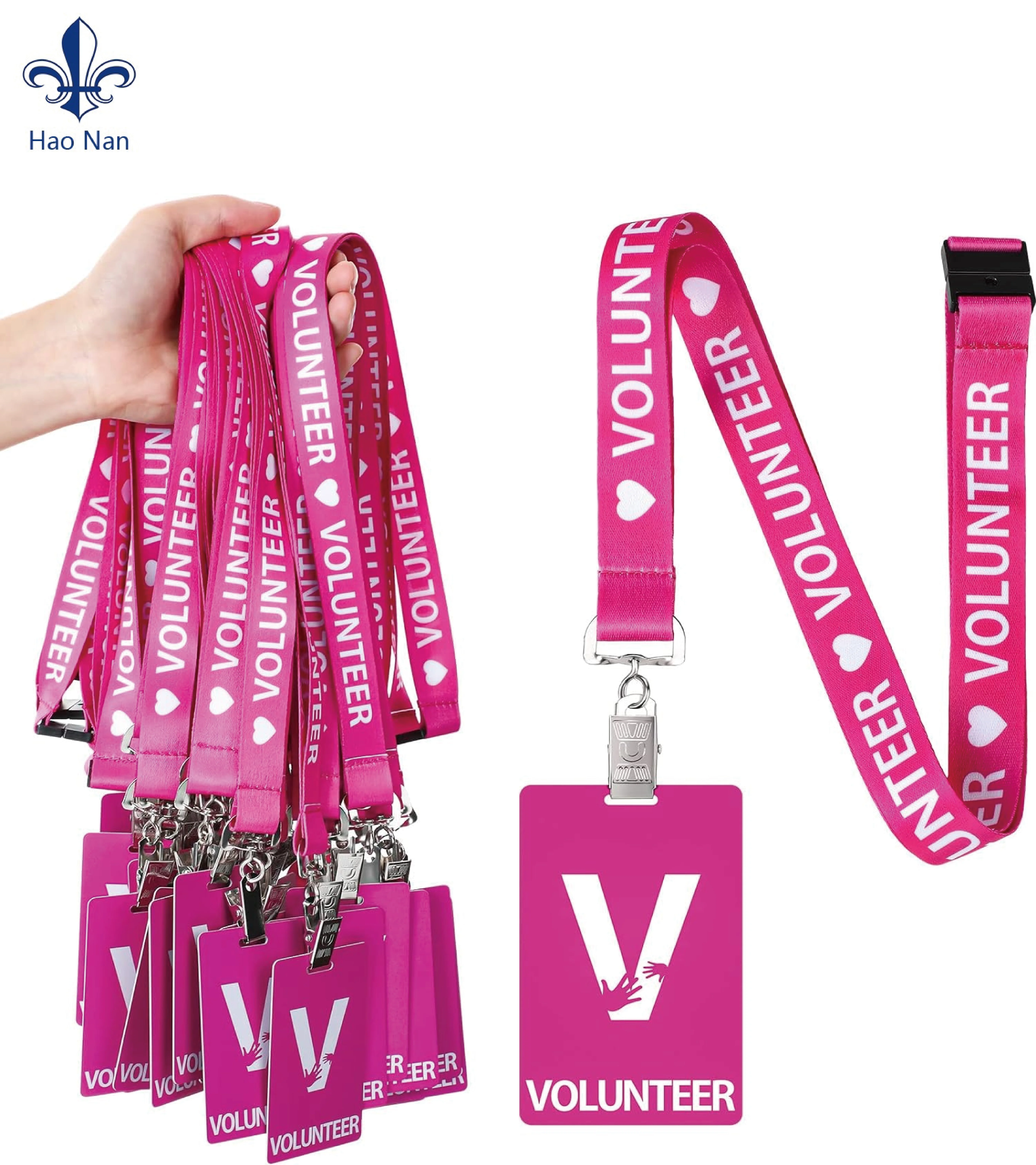 Promotional festival lanyard customized VIP neck strap polyester lanyard with metal hook for event