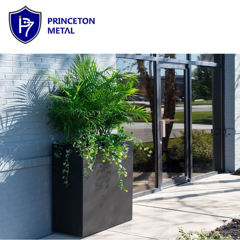 Princeton Metal Aluminum weathering resistant aluminum DIY Large size planter pot flower box factory