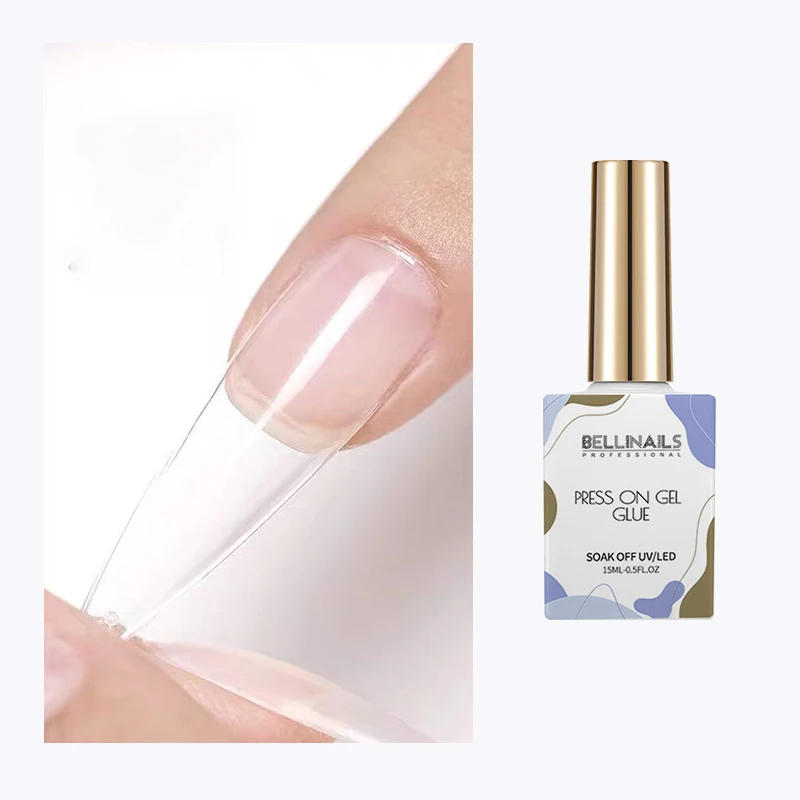 Bellinails 3 In 1 High Viscosity Art Decoration Strong Adhesion Super Glue Uv Gel Nail Glue Nail Tip Gel Glue gummy base