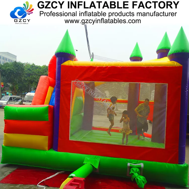 Надувной городок комбинированная горка большой надувной батут замок