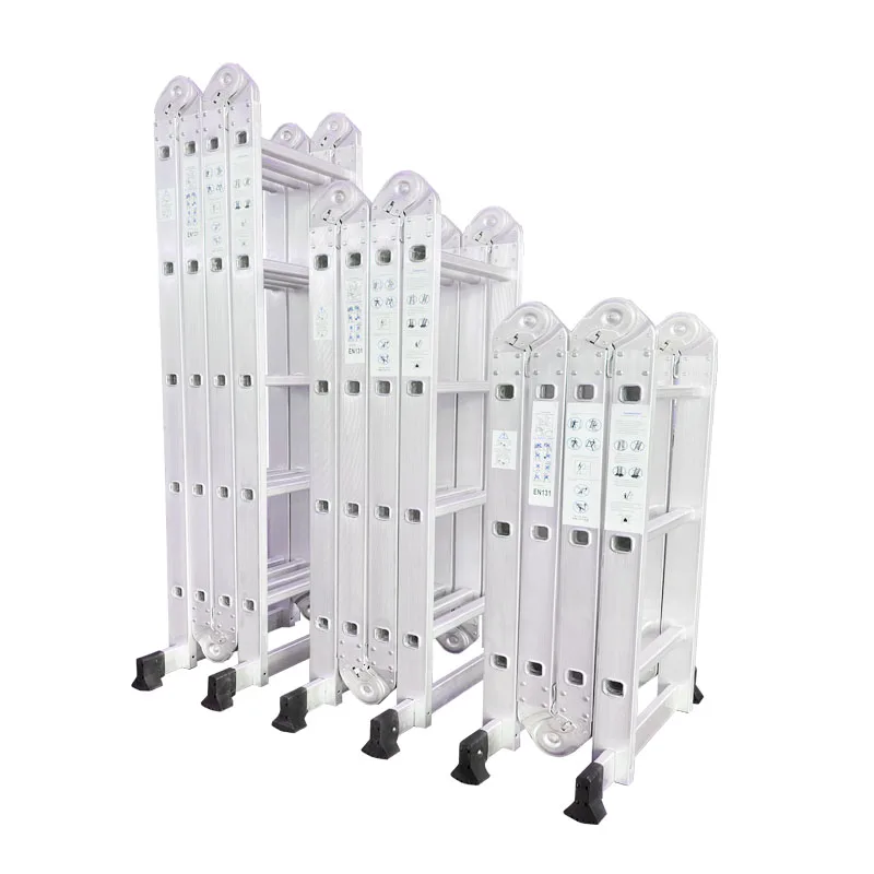 Aluminum folding multifunctional ladder large and small hinge folding aluminum stairs Climbing ladder Telescopic ladder