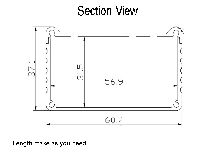 51x31.5mm Street Lamp Power Supply ALuminum Waterproof Switch Box Enclosure