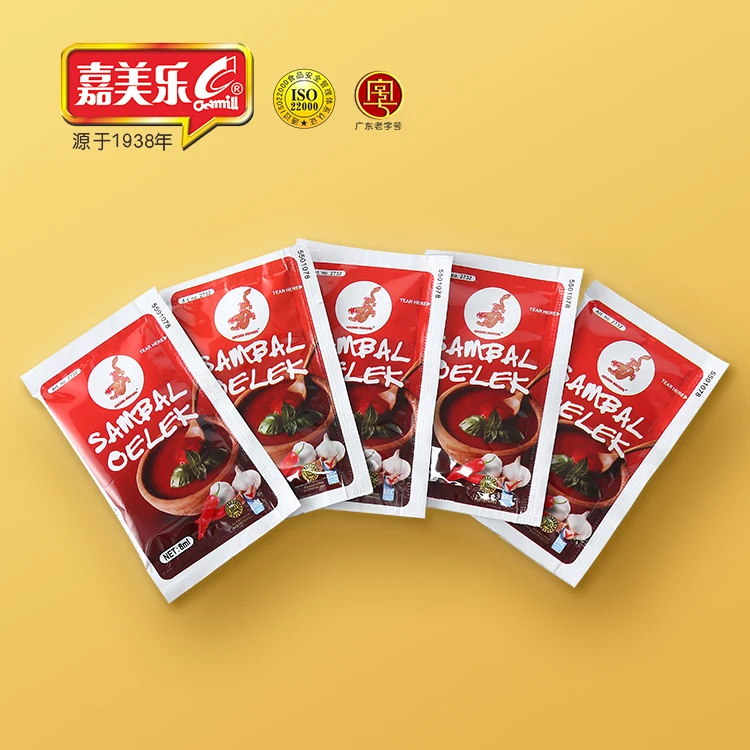 Camill Brand Wholesale 8ml Bagged Sriracha Garlic Chilli Sauce Hot Pot Marinade bbq Other Food Cook Spicy Paste Bulk Chili Sauce