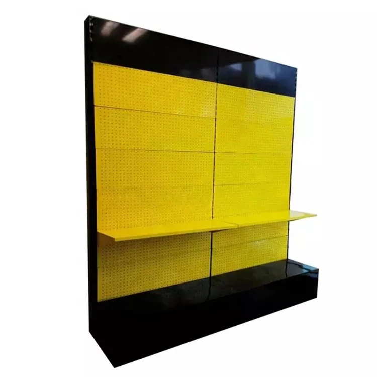 Alibaba Easy Installation Perforated Sheet Metal Display Stand With Hooks For Hardware / Power Tool Samples
