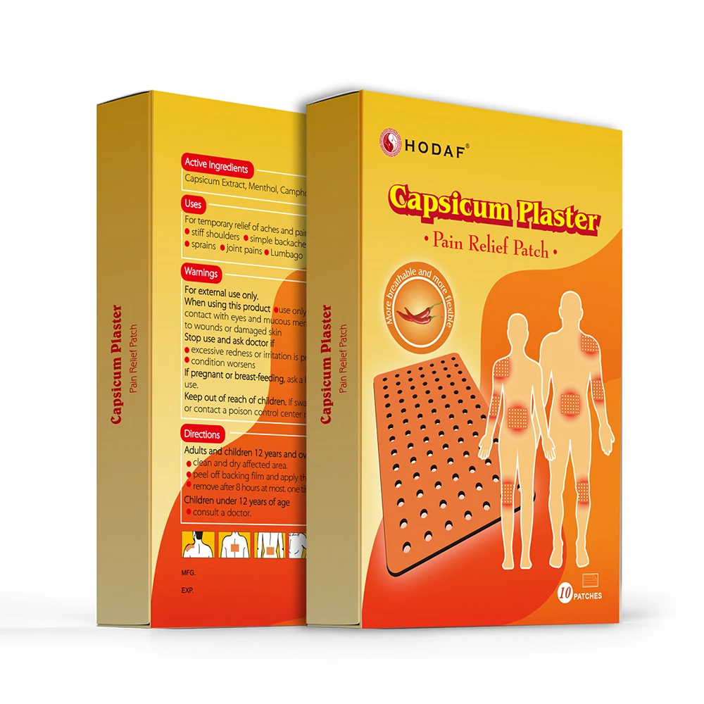 Amazon Hot selling Health care arthritis capsicum plaster Medical Offer pain Relief Patch With Factory Price