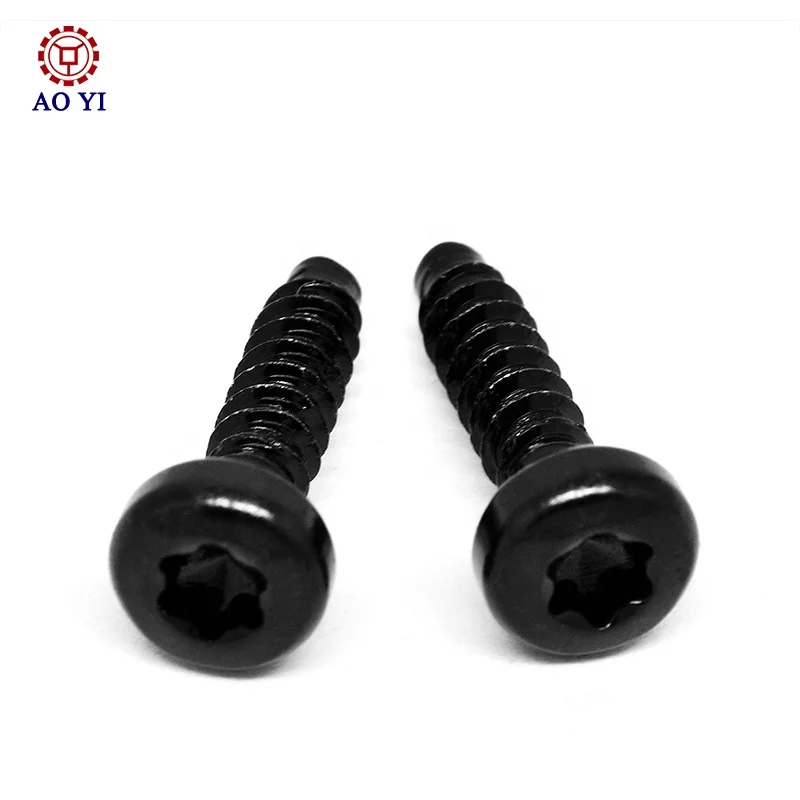 M3 Stainless steel Pan head Torx socket Screw with black plating Self-Tapping Screw