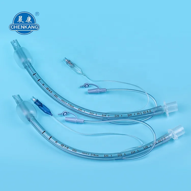 Chenkang Medical Consumables Reinforced Cuffed Oral / Nasal ET Endotracheal Tube 4.0
