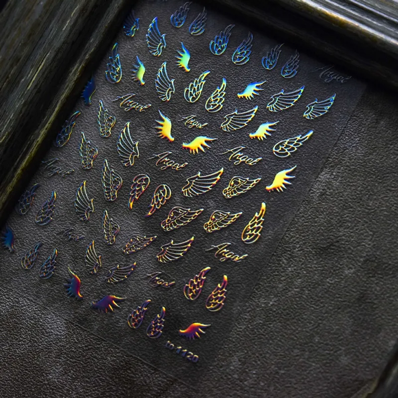 New style cute nail sticker 5D nail sticker angel wings