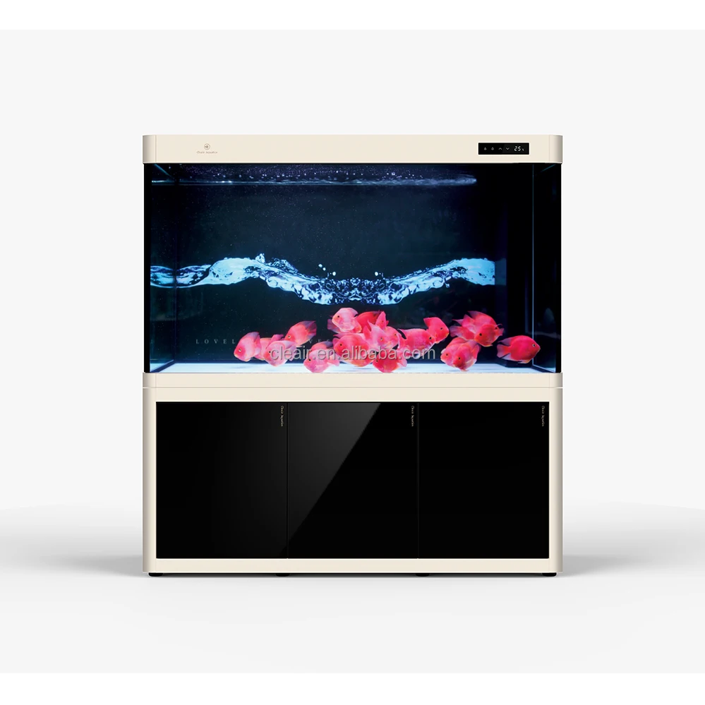 Cleair Aquatics Aquarium fiberglass fish tank with OLED computer board LED lighting aquarium