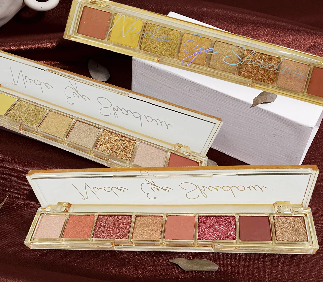 Прямоугольный многоцветный поддон для теней век с высокой пигментированной 8 видов цветов