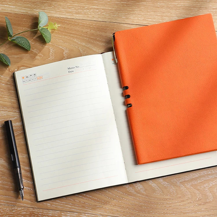 Promotional Leather Note Book Journal Gift Soft Cover Student A5 Note Book for Office