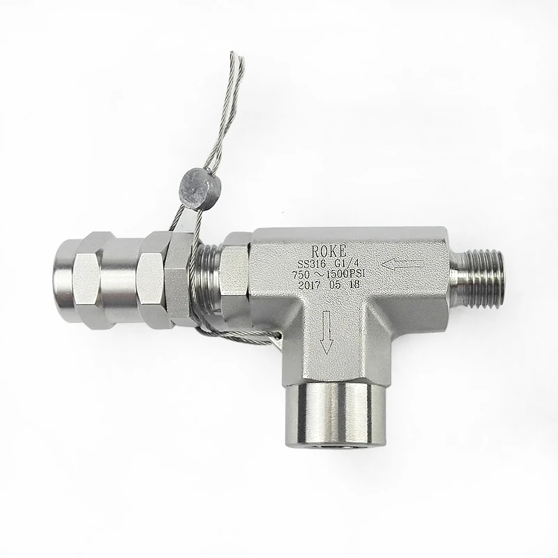 Stainless Steel SS316 Male to Female Thread High Pressure Relief Valve