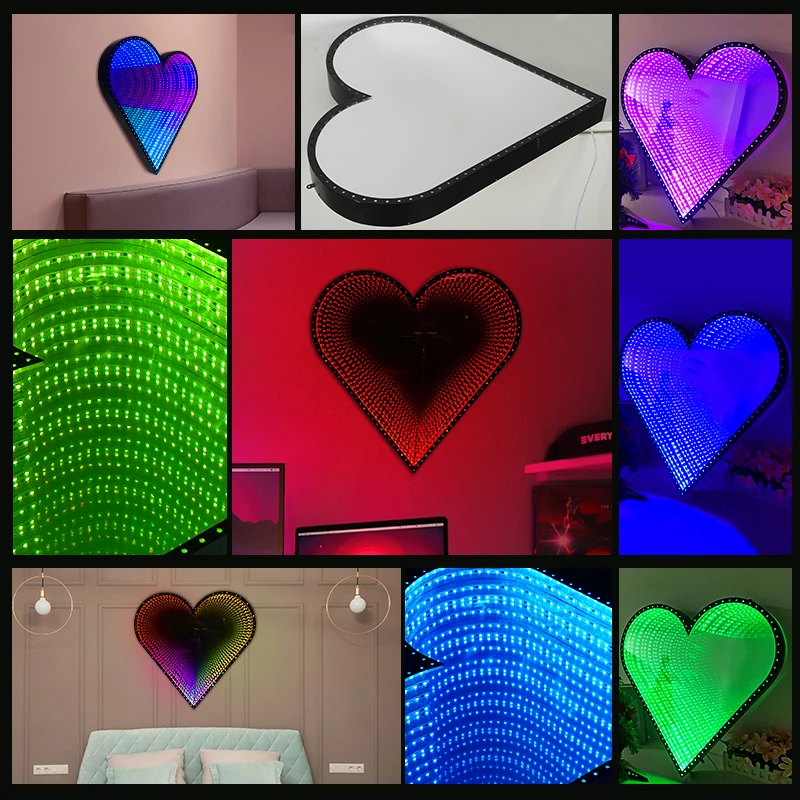 Direct Sold By Factory With One Stop Service Infinity Mirror Led Light Decoration Neon Mirror