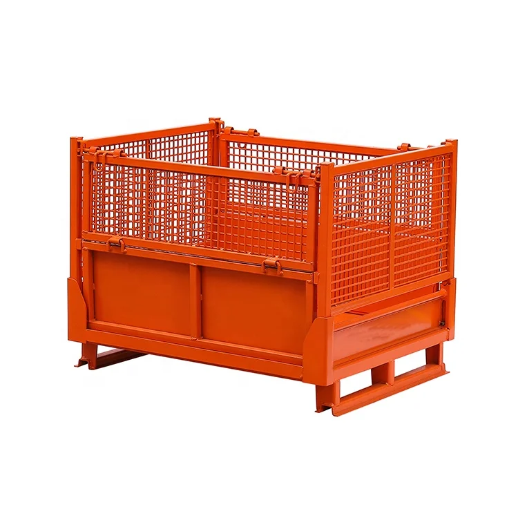 Storage Wire Mesh Cage Q235 Material Best Quality Warehouse Pallet Collapsible Steel Storage Cage Wire Mesh Container Pallet