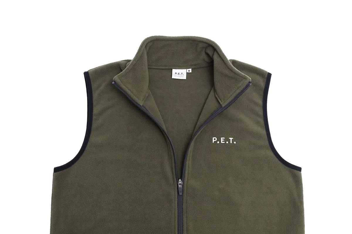 Custom Fleece Smart Casual Eco-friendly Sustainable Recycled rPET Unisex Vest Sleeveless Jacket Winter Outdoor Camping