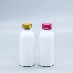 New Luxury Wholesale Empty 50ml 100ml 200ml Silver Metal Bottle 500ml Aluminum Bottles