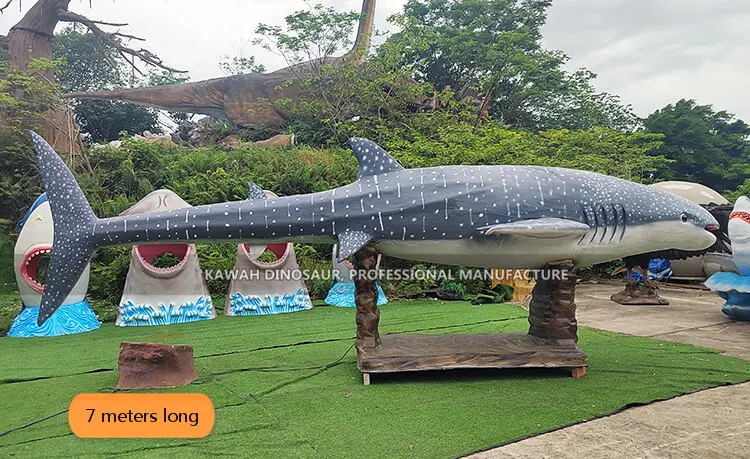 Buy Lifelike Whale Shark Statue Animatronic Sea Animal 7 Meters Long Whale Shark Model