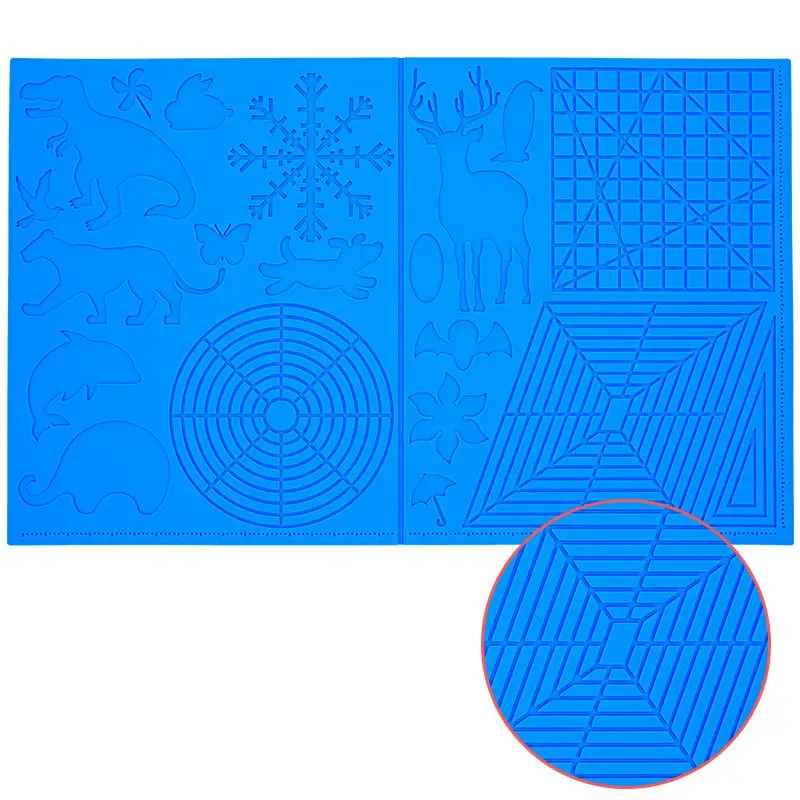 3D Pen Drawing Design Tools Kit with Basic Template and 2 Silicone Finger protector 3D Printing Pen Silicone Mat