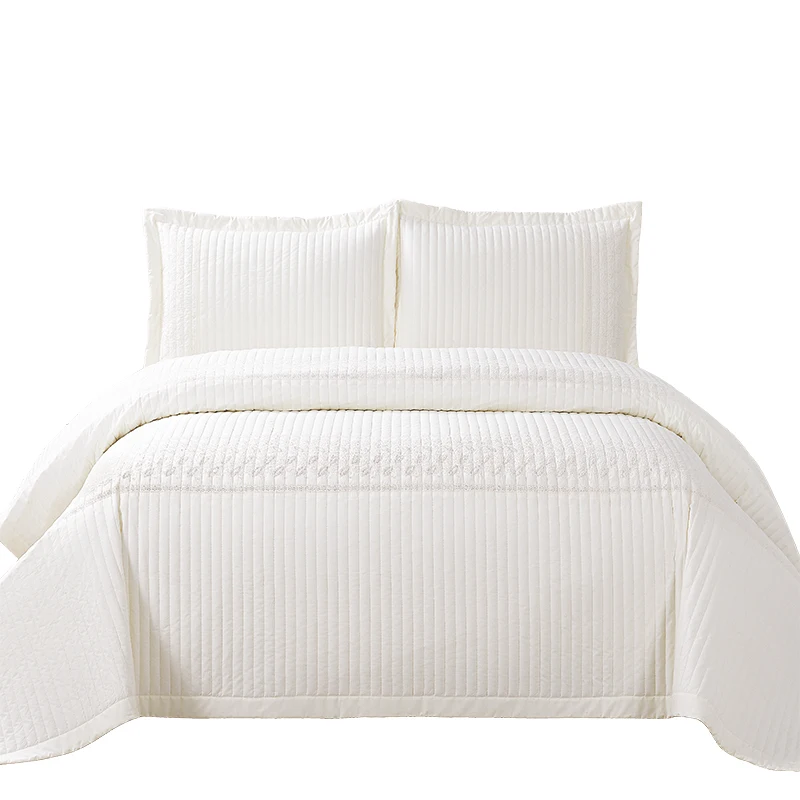 Оптовая продажа с фабрики, стеганое покрывало большого размера из 100% полиэстера, однотонное покрывало на заказ