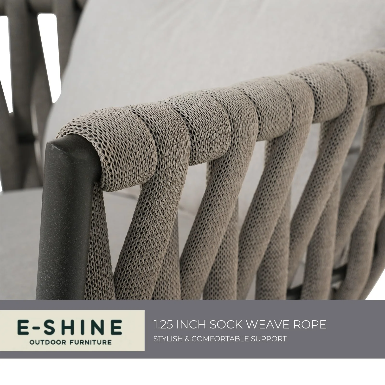 Bistro Chair Set of 3 Rattan Armchairs with Cushions and Round Side Table All-Weather Wicker for Garden Backyard Balcony