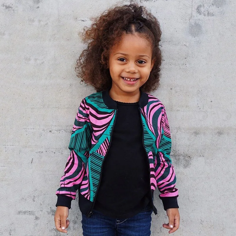 
Girls autumn Toddler Baby Girls Coat Fashion African Print Kimono Bohemia Jacket Cardigan Clothes 