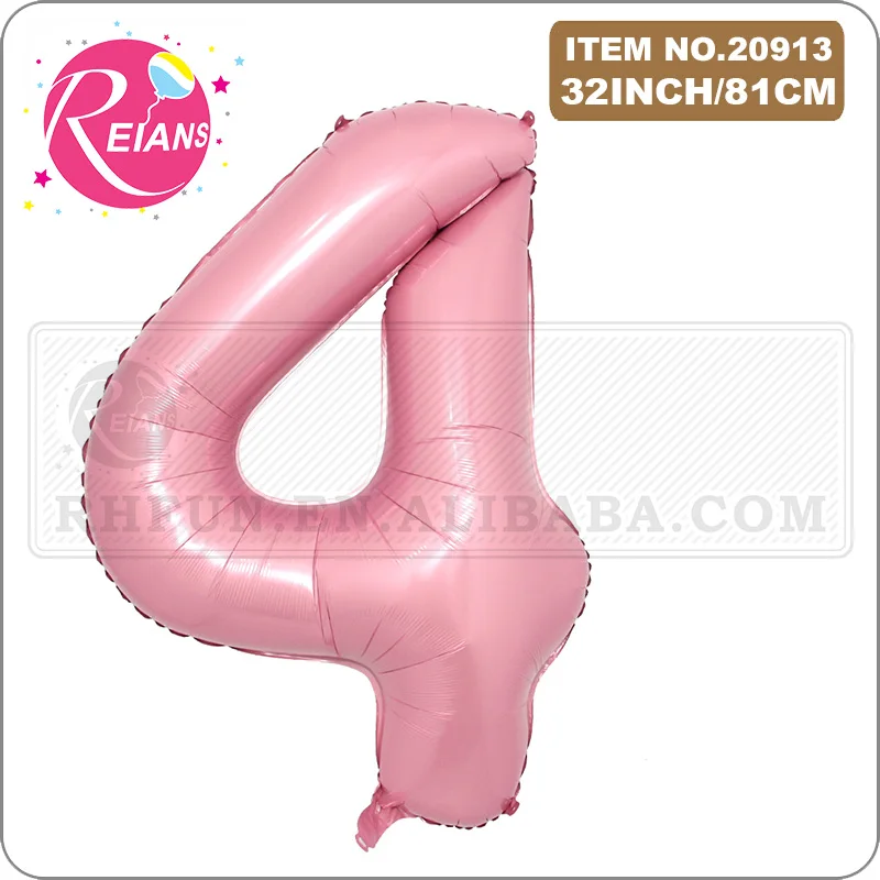 32 inch Pink Foil Number Balloon 0 1 2 3 4 5 6 7 8 9 Anniversary Birthday Party Baby Shower Wedding Decoration Festival Ballon