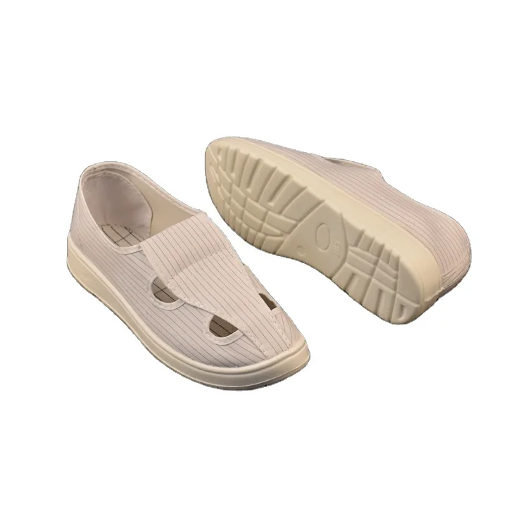 Factory Sale Various Pu Sole White Anti-static Mesh Canvas Cleanroom Shoes