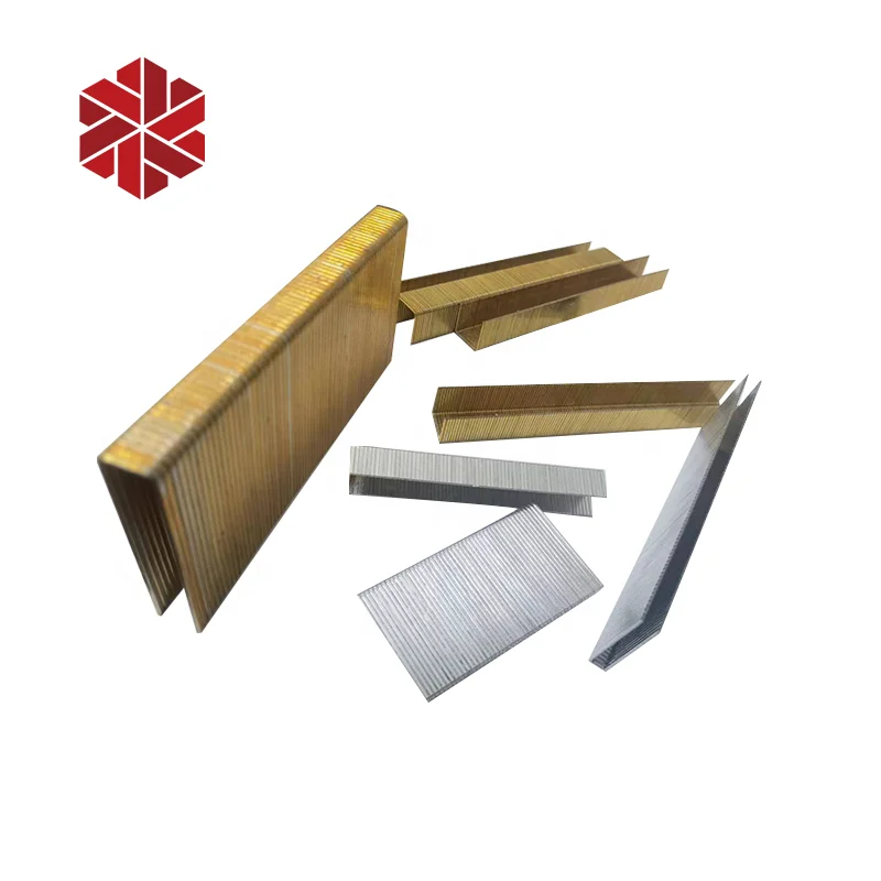 Code Nail 1010J 1013J 1008J Customized Colors U-Type nails 21Ga 8004 8006 metal Galvanized Staple Pins for Sofa wood furniture