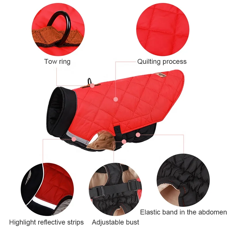 Winter Warm Pet Dog Clothes Big Dogs Jacket Small Medium Large Dogs Coat Chihuahua Padded Clothing French Bulldog Costume S-7XL