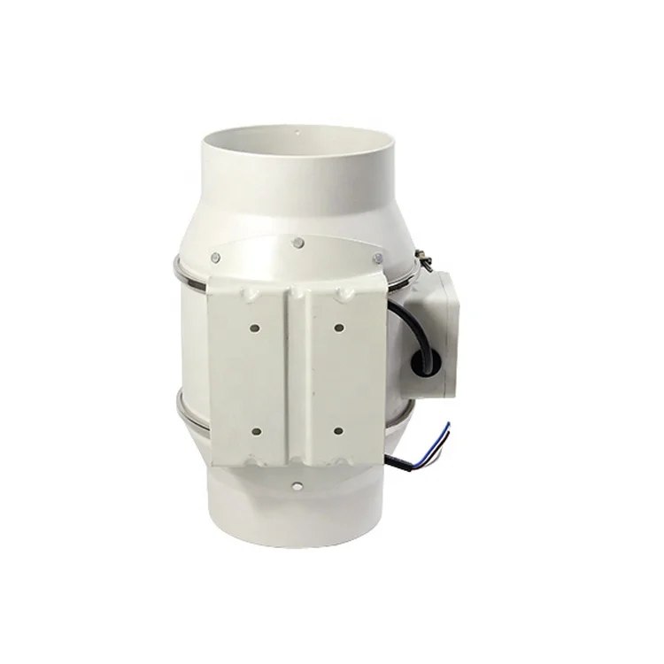 Factory supplier silent exhaust duct plastic booster oblique flow pipeline fan