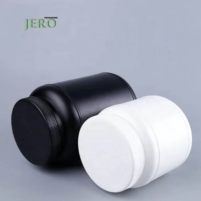 5LB 3.8LB HDPE Empty Plastic Food Supplement Container BPA Free Protein Powder Bottle Black Whey Protein Powder Jars