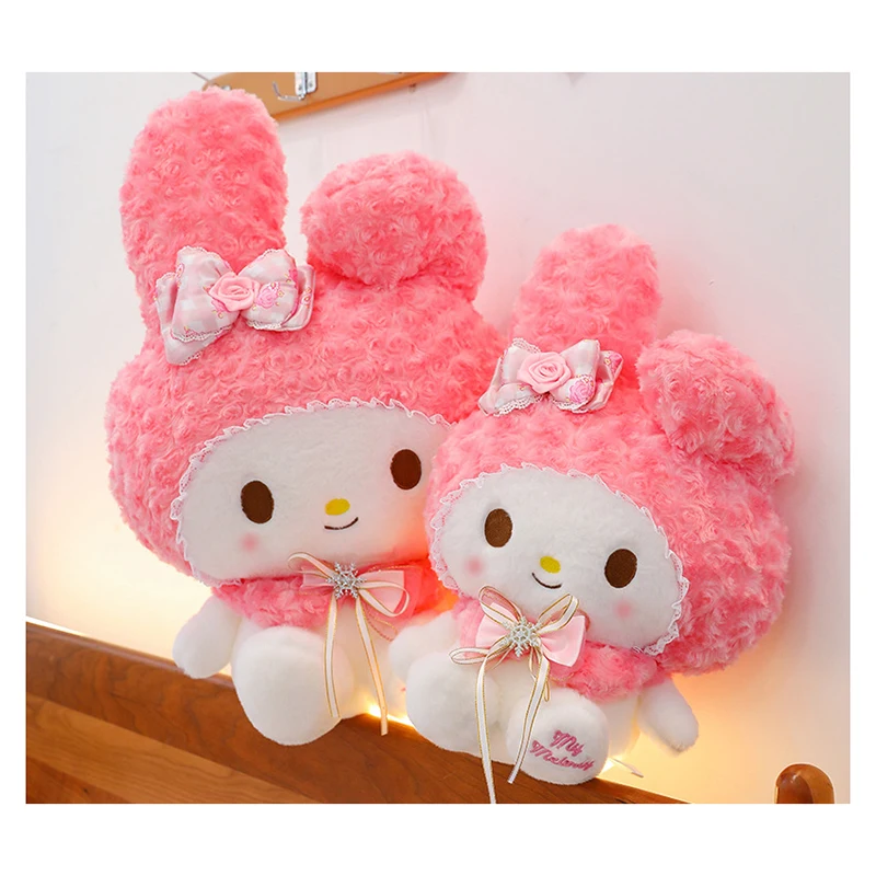 High quality cartoon Sanrios plush toy Pink kuromi my melody plush doll cute holiday gift