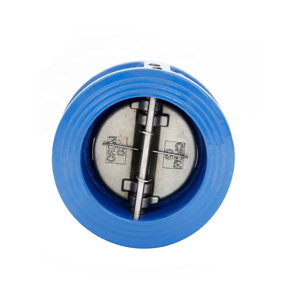 DN50--DN600 GGG50/GGG40 Body  CF8M Disc Double Disc Dual Plate Wafer Check Valve Cast Iron body Epoxy Coated for water Control
