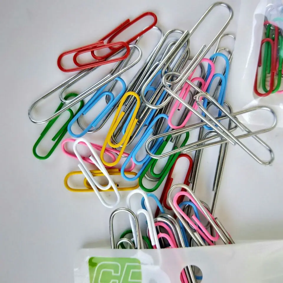 High Quality Custom Paperclip Logo Printing Metal Paper Binder Clips