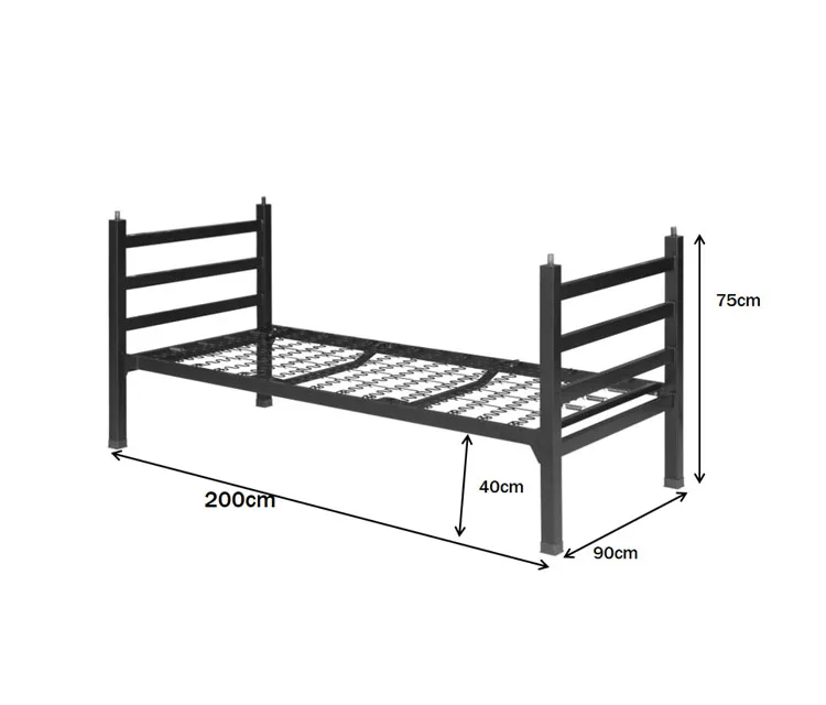 Classic beds single  furniture single iron bed metal furniture student bunk bed
