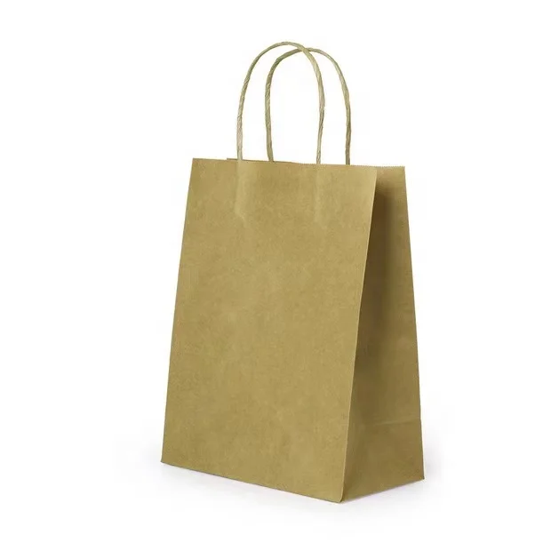 Kraft Paper Gift Bag With Handles, Paper Bag Thank You Bags for Boutique, Personalizadas Bolsas de papel kraft al por mayor
