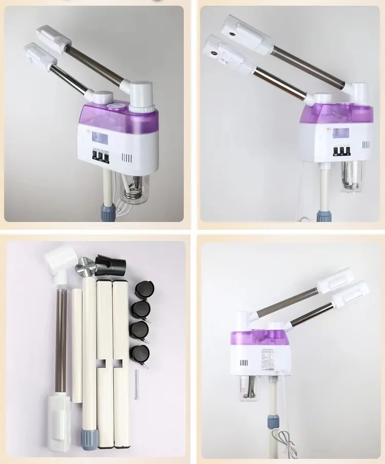 Newest arrived hot and cold ozone facial steamer vapor machine skin care beauty salon nano spray mister face steam  f