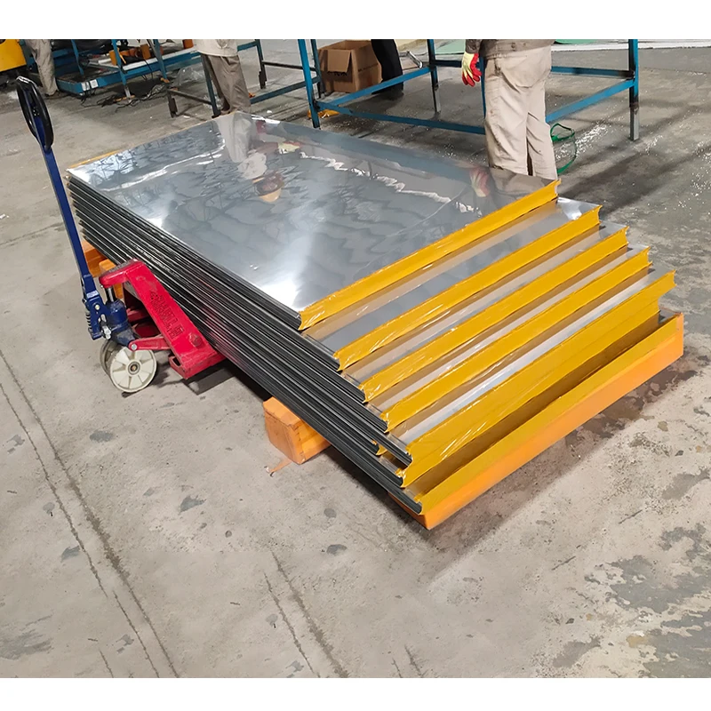 Cladding Panels Exterior Wall Stainless Rock Wool Sandwich Panel And Thermal Insulation Wall Panel