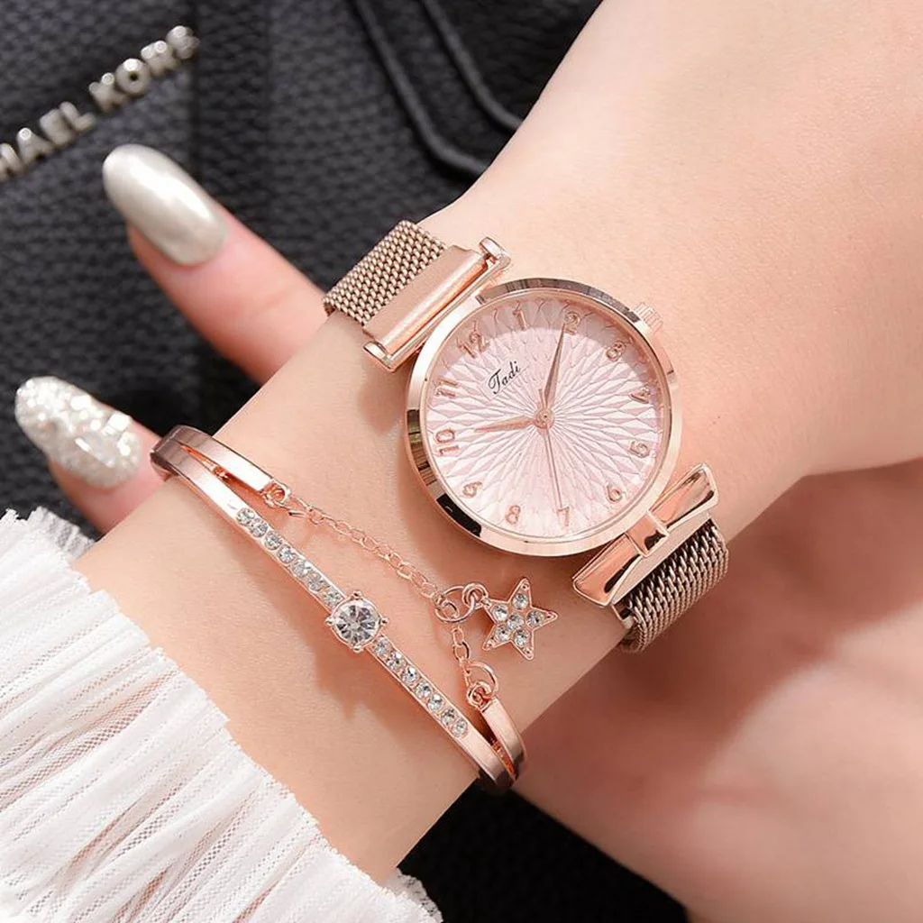 2021 wholesale custom your brand fashion jewelry luxury women Wristwatch bracelet ladies quartz Watches set