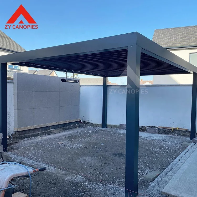 Garden Louver Roof Pergola Waterproof Metal Pavilion Aluminium Gazebos