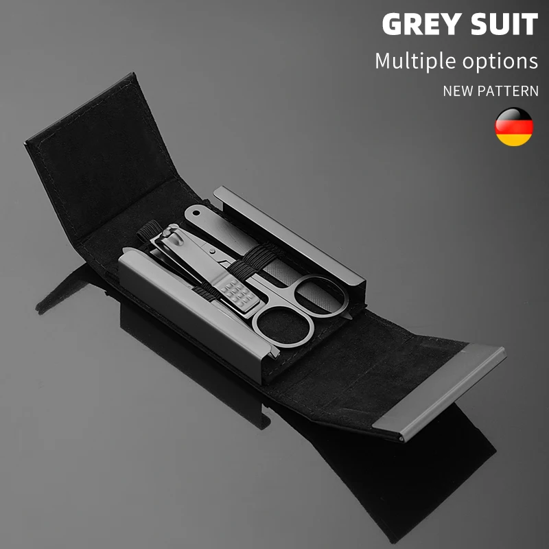 High Quality 4pcs Luxury Nail Clipper Tool Kit Male Manicure & Pedicure Set Portable Travel Nail Care Tools