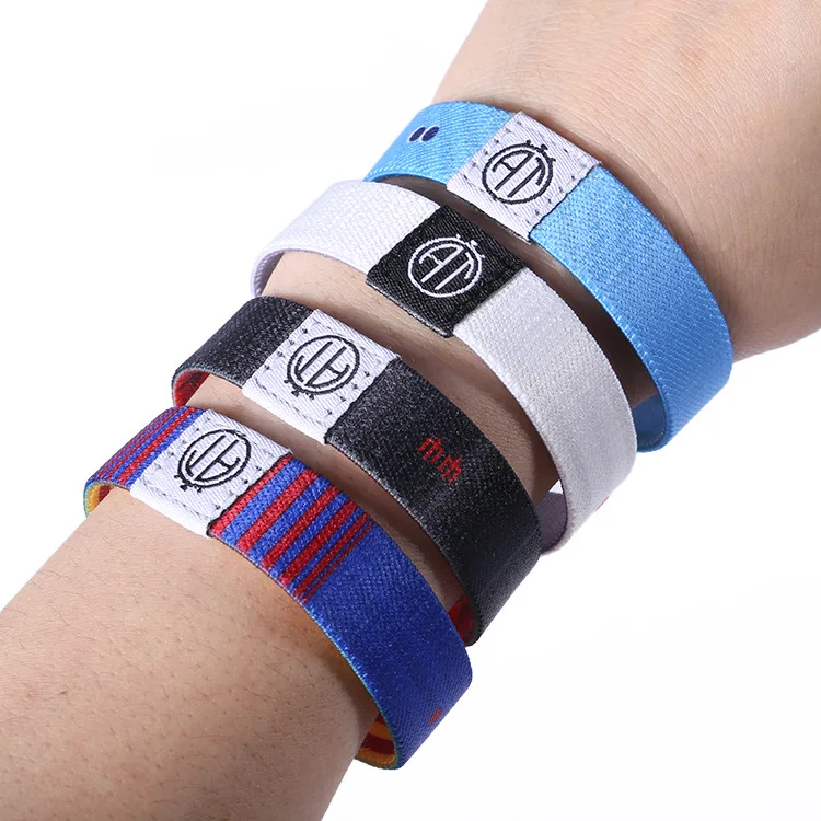 elastic fabric nfc213 nfc bracelets reusable NFC wrist band strap / Stretch Woven NFC RFID Wristband