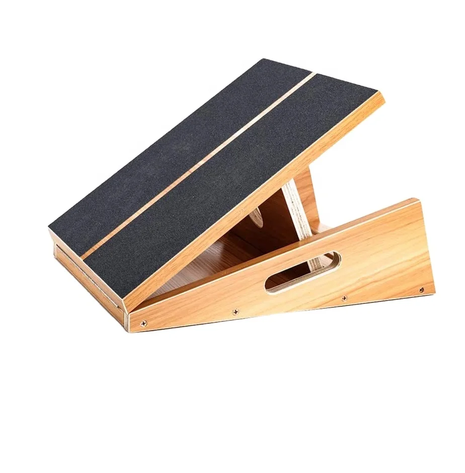 Professional Wooden Slant Board Exercise Rehabilitation Adjustable Incline Calf Stretch Board